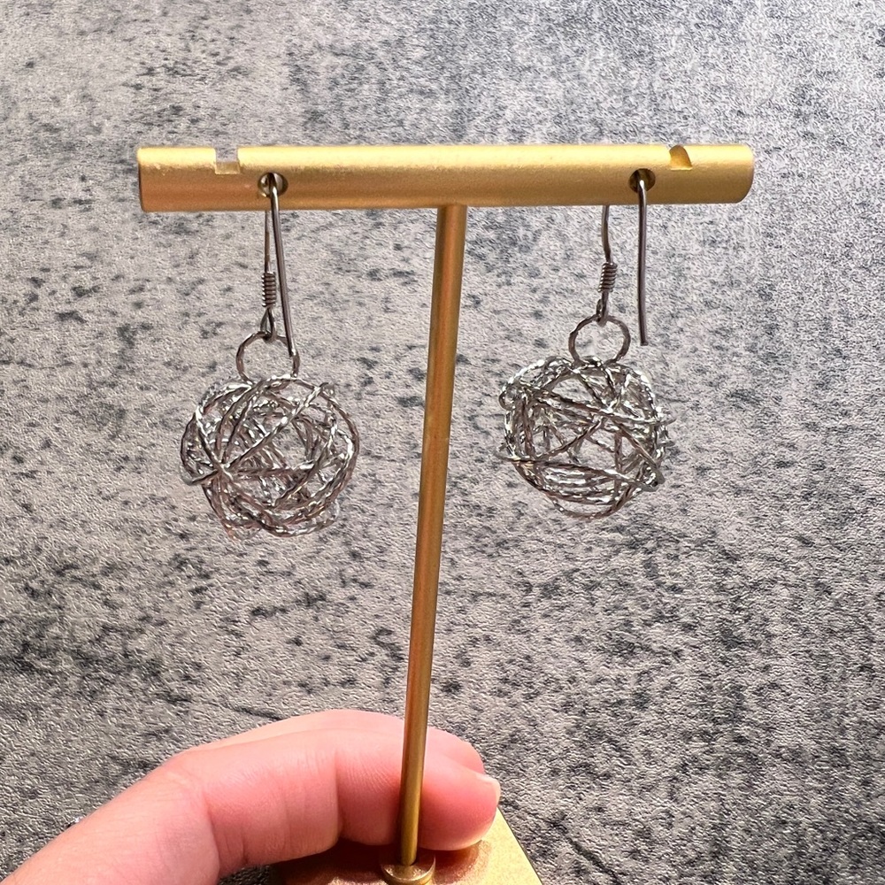 Silver earrings